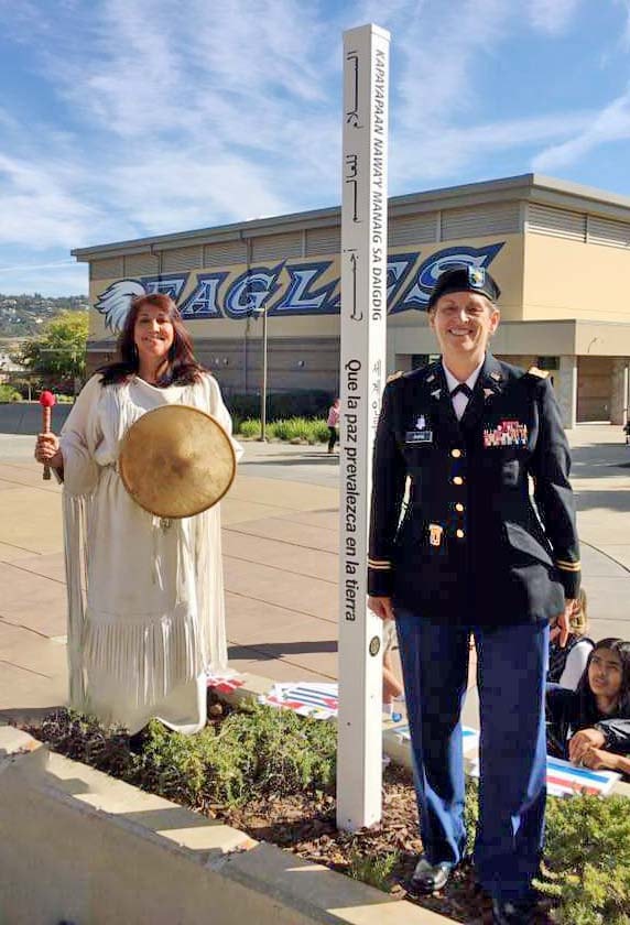 Peace Poles for Schools dedication ceremony